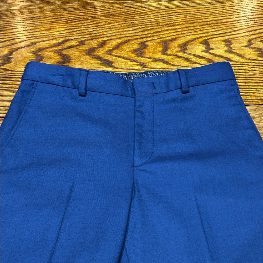 Ralph Lauren Men's Royal Blue Flat Front dress pants